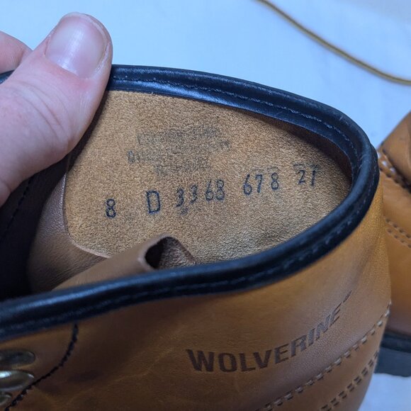 Wolverine Vintage 80\'s New w/o Box Men\'s size 8D Tan Work Leather Combat Boots main image 8